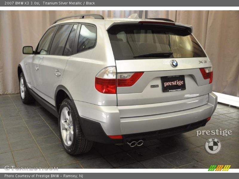 Titanium Silver Metallic / Black 2007 BMW X3 3.0si