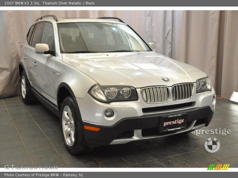Titanium Silver Metallic / Black 2007 BMW X3 3.0si