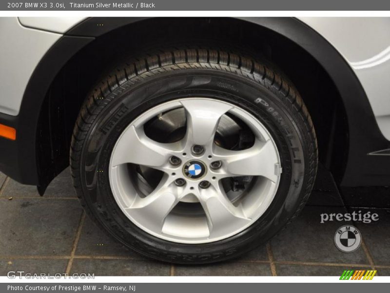 Titanium Silver Metallic / Black 2007 BMW X3 3.0si
