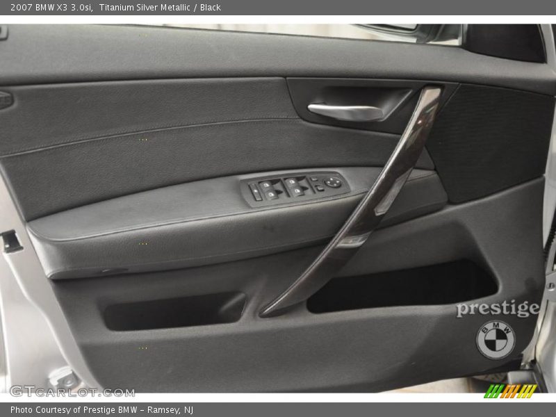 Titanium Silver Metallic / Black 2007 BMW X3 3.0si