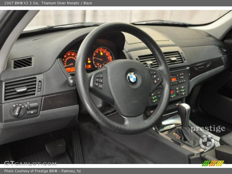 Titanium Silver Metallic / Black 2007 BMW X3 3.0si