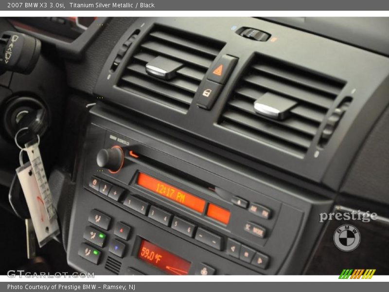 Titanium Silver Metallic / Black 2007 BMW X3 3.0si