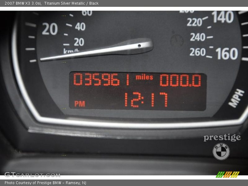 Titanium Silver Metallic / Black 2007 BMW X3 3.0si