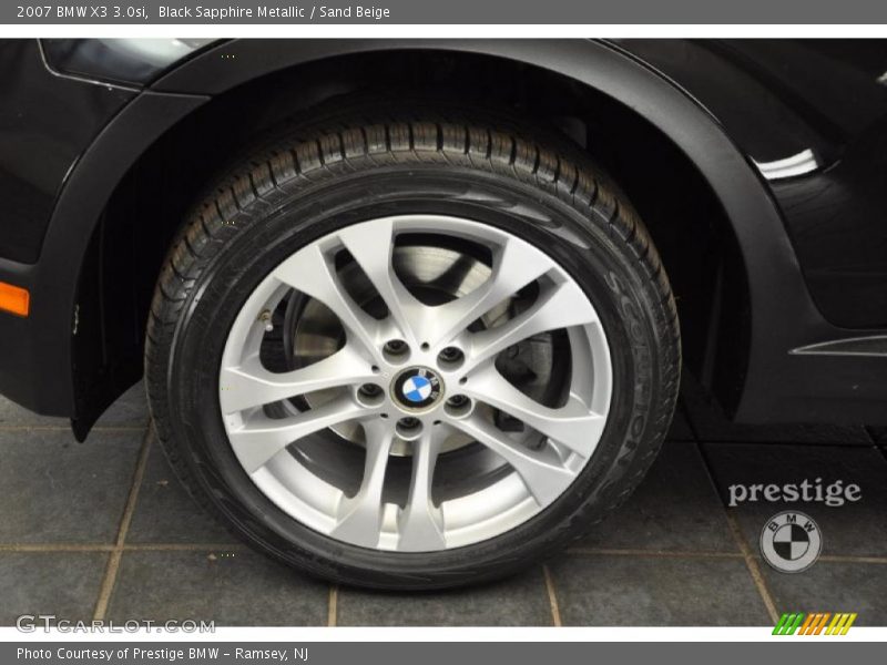 Black Sapphire Metallic / Sand Beige 2007 BMW X3 3.0si