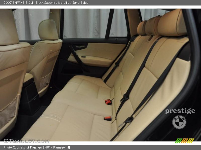 Black Sapphire Metallic / Sand Beige 2007 BMW X3 3.0si