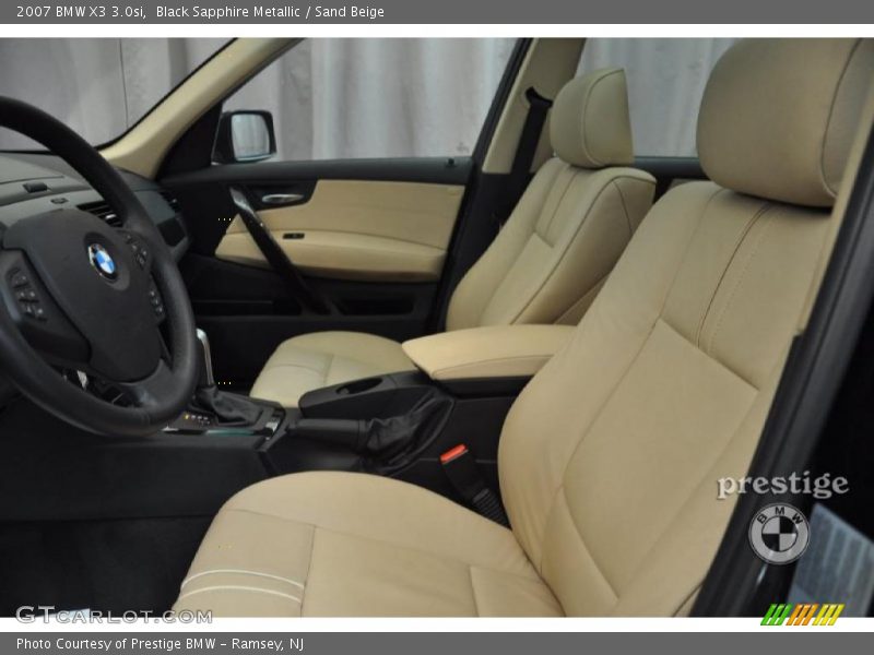 Black Sapphire Metallic / Sand Beige 2007 BMW X3 3.0si