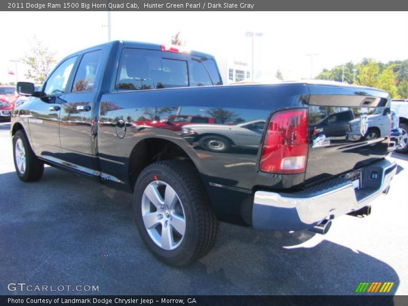 Hunter Green Pearl / Dark Slate Gray 2011 Dodge Ram 1500 Big Horn Quad Cab