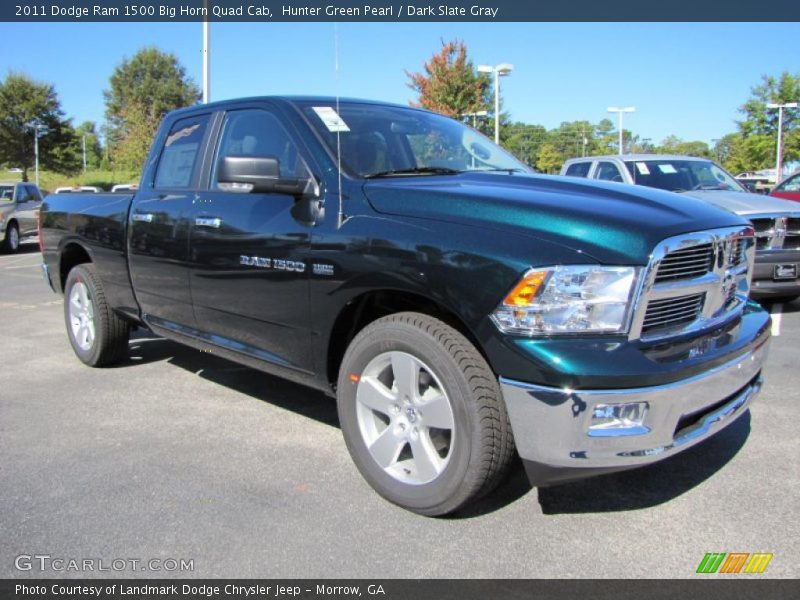 Hunter Green Pearl / Dark Slate Gray 2011 Dodge Ram 1500 Big Horn Quad Cab