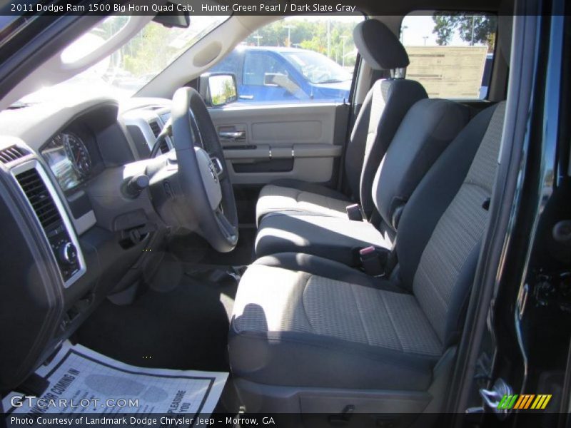 Hunter Green Pearl / Dark Slate Gray 2011 Dodge Ram 1500 Big Horn Quad Cab