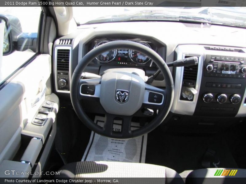 Hunter Green Pearl / Dark Slate Gray 2011 Dodge Ram 1500 Big Horn Quad Cab