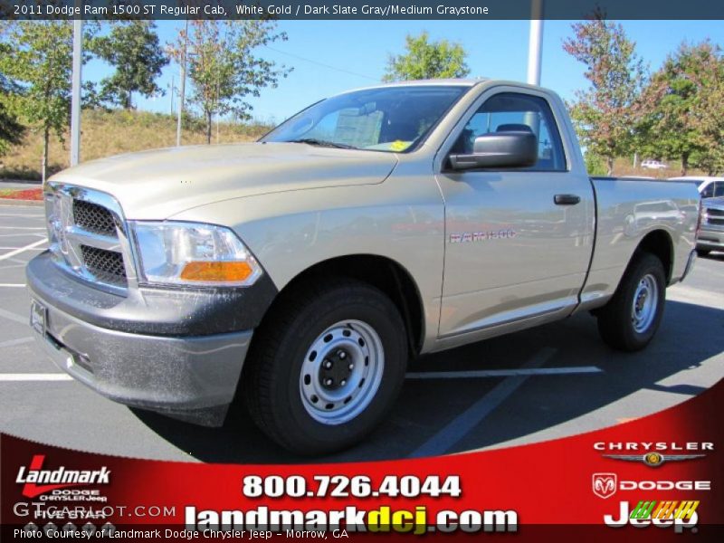 White Gold / Dark Slate Gray/Medium Graystone 2011 Dodge Ram 1500 ST Regular Cab