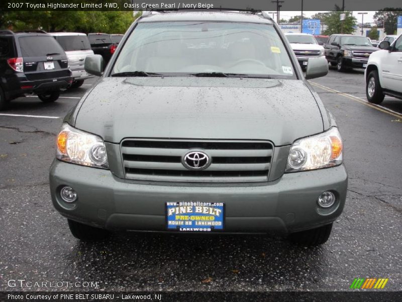 Oasis Green Pearl / Ivory Beige 2007 Toyota Highlander Limited 4WD