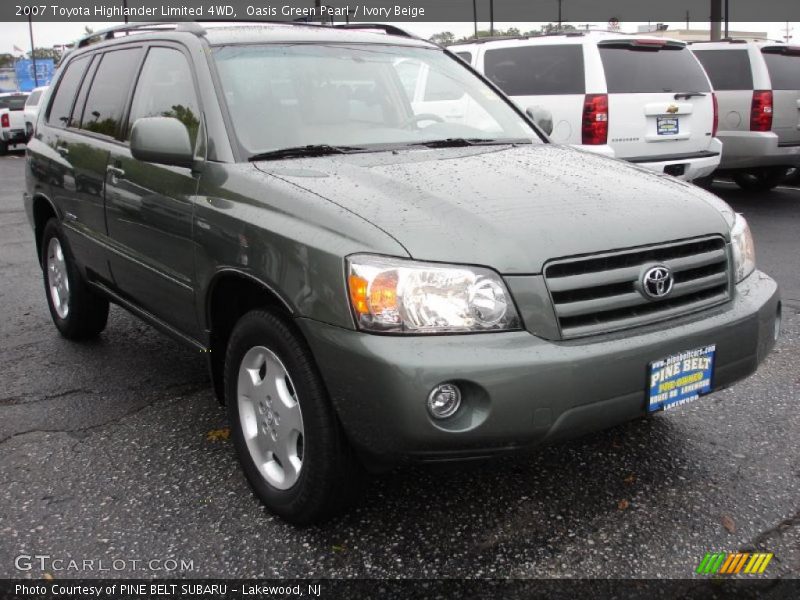 Oasis Green Pearl / Ivory Beige 2007 Toyota Highlander Limited 4WD