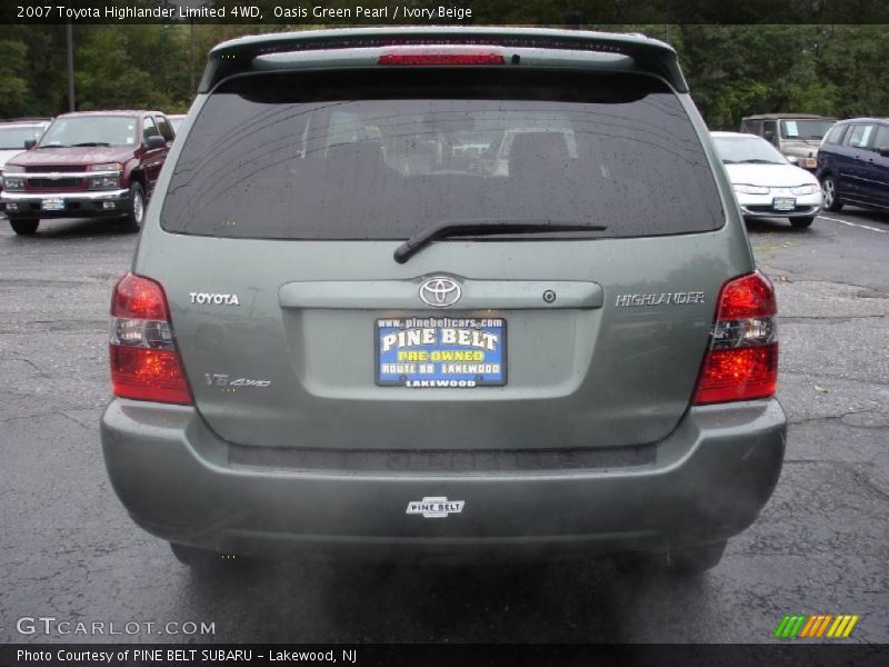 Oasis Green Pearl / Ivory Beige 2007 Toyota Highlander Limited 4WD