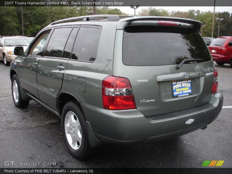 Oasis Green Pearl / Ivory Beige 2007 Toyota Highlander Limited 4WD