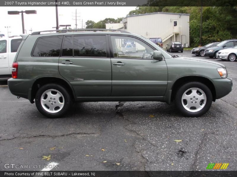 Oasis Green Pearl / Ivory Beige 2007 Toyota Highlander Limited 4WD