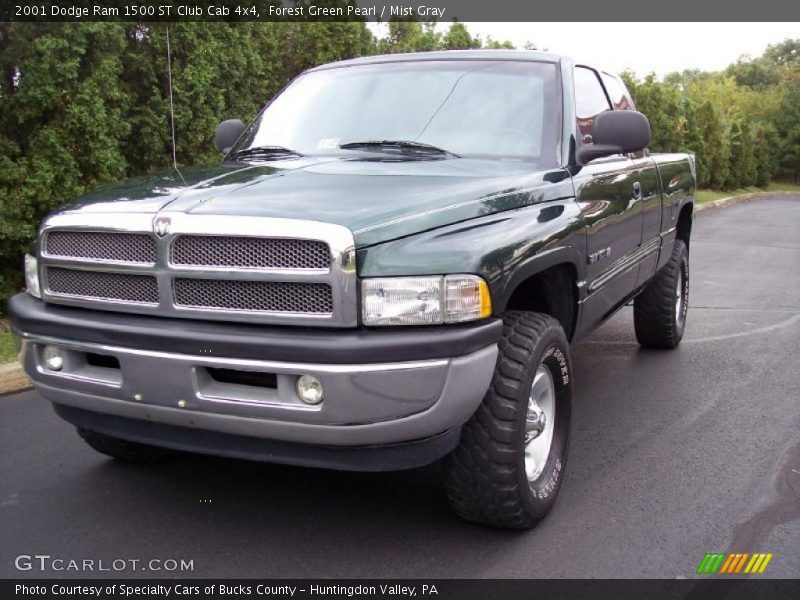 Forest Green Pearl / Mist Gray 2001 Dodge Ram 1500 ST Club Cab 4x4