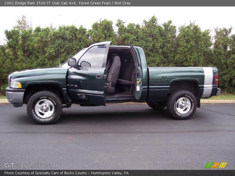 Forest Green Pearl / Mist Gray 2001 Dodge Ram 1500 ST Club Cab 4x4
