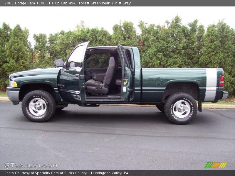 Forest Green Pearl / Mist Gray 2001 Dodge Ram 1500 ST Club Cab 4x4