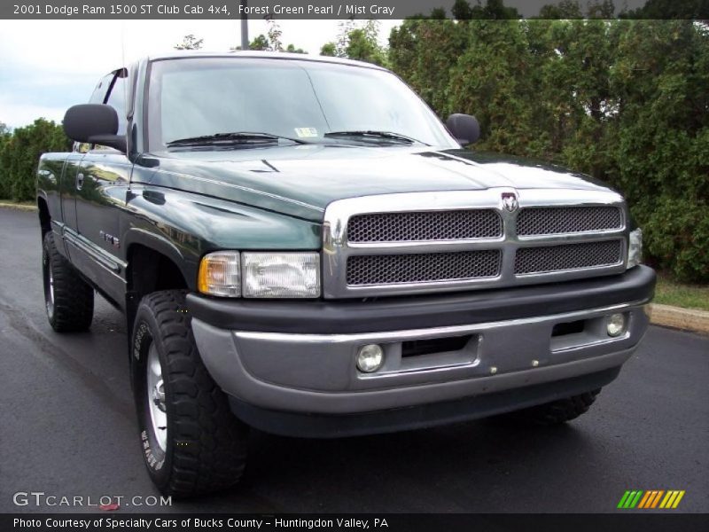 Forest Green Pearl / Mist Gray 2001 Dodge Ram 1500 ST Club Cab 4x4