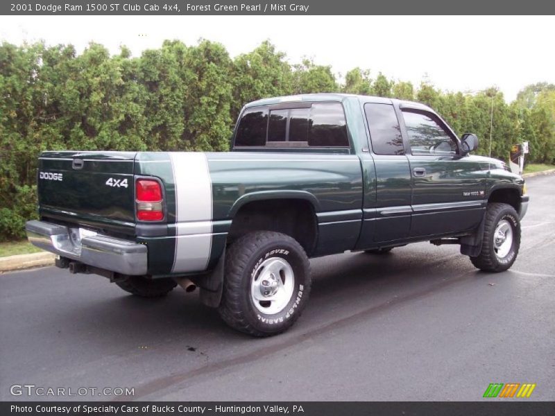 Forest Green Pearl / Mist Gray 2001 Dodge Ram 1500 ST Club Cab 4x4