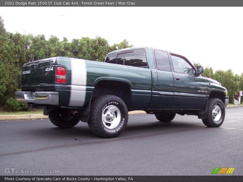 Forest Green Pearl / Mist Gray 2001 Dodge Ram 1500 ST Club Cab 4x4