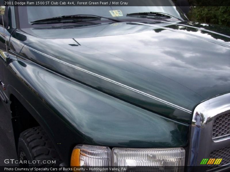 Forest Green Pearl / Mist Gray 2001 Dodge Ram 1500 ST Club Cab 4x4