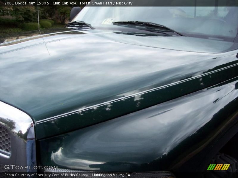 Forest Green Pearl / Mist Gray 2001 Dodge Ram 1500 ST Club Cab 4x4