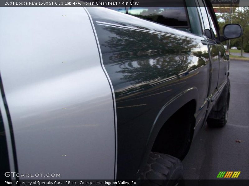 Forest Green Pearl / Mist Gray 2001 Dodge Ram 1500 ST Club Cab 4x4