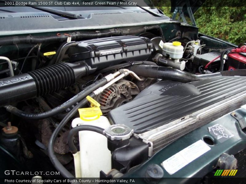 Forest Green Pearl / Mist Gray 2001 Dodge Ram 1500 ST Club Cab 4x4