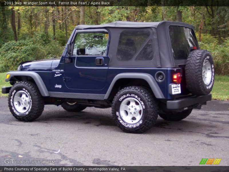 Patriot Blue Pearl / Agate Black 2001 Jeep Wrangler Sport 4x4