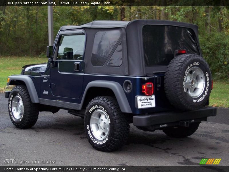 Patriot Blue Pearl / Agate Black 2001 Jeep Wrangler Sport 4x4