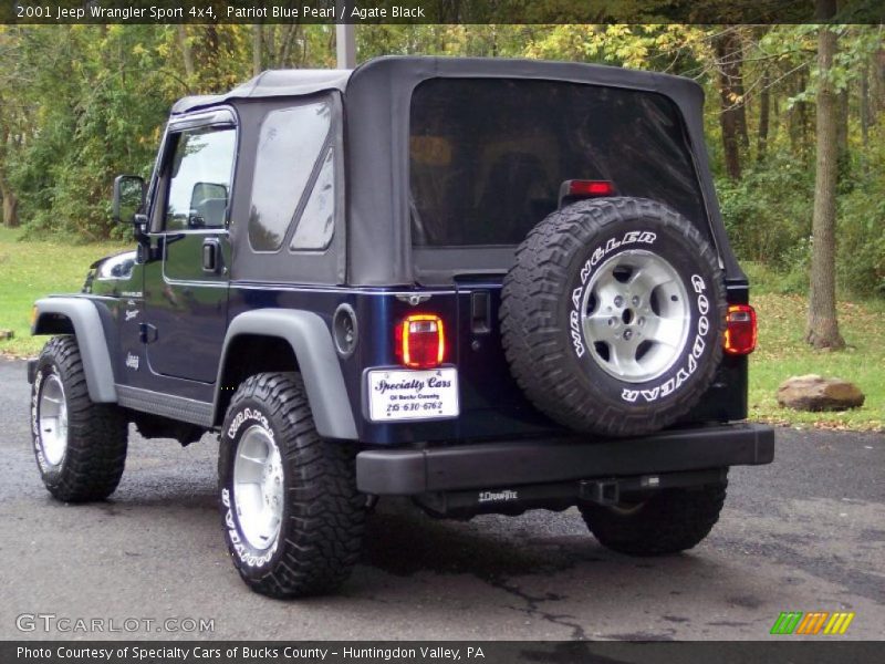 Patriot Blue Pearl / Agate Black 2001 Jeep Wrangler Sport 4x4