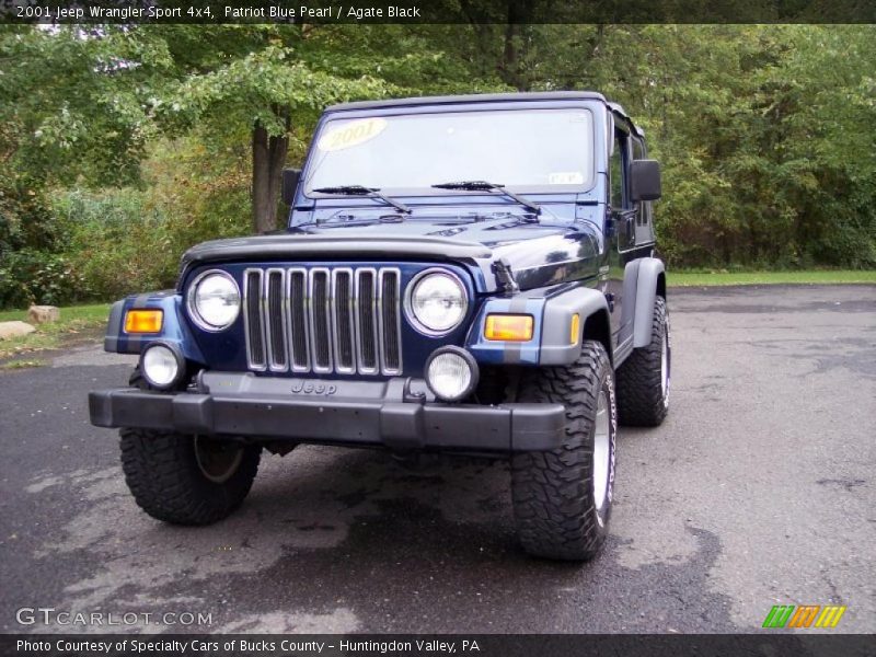 Patriot Blue Pearl / Agate Black 2001 Jeep Wrangler Sport 4x4