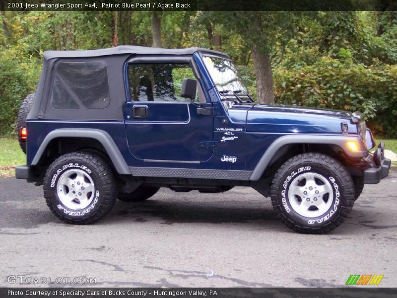 Patriot Blue Pearl / Agate Black 2001 Jeep Wrangler Sport 4x4