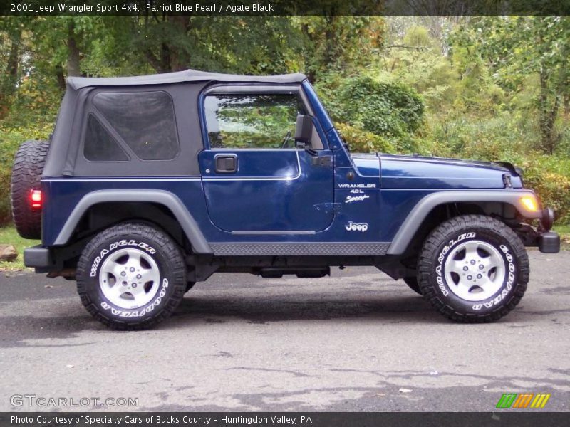 Patriot Blue Pearl / Agate Black 2001 Jeep Wrangler Sport 4x4