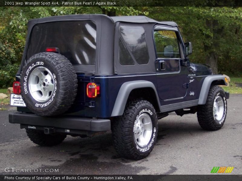 Patriot Blue Pearl / Agate Black 2001 Jeep Wrangler Sport 4x4