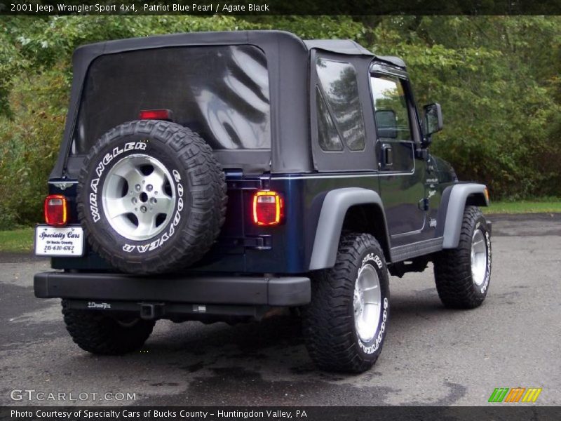 Patriot Blue Pearl / Agate Black 2001 Jeep Wrangler Sport 4x4