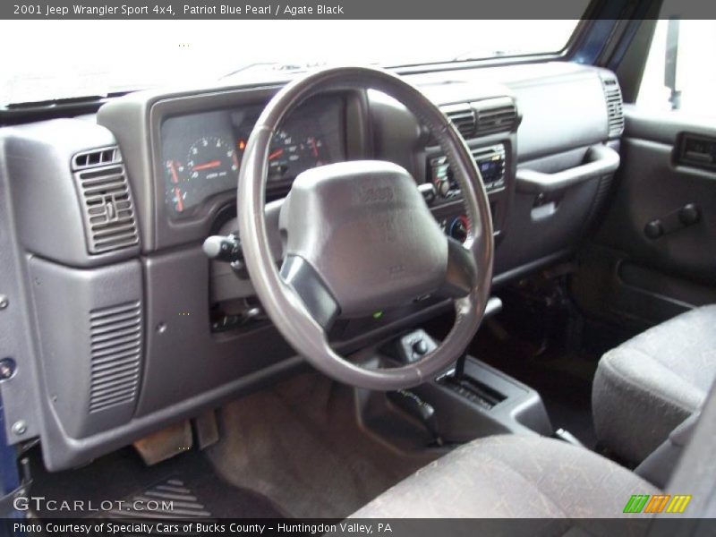 Patriot Blue Pearl / Agate Black 2001 Jeep Wrangler Sport 4x4