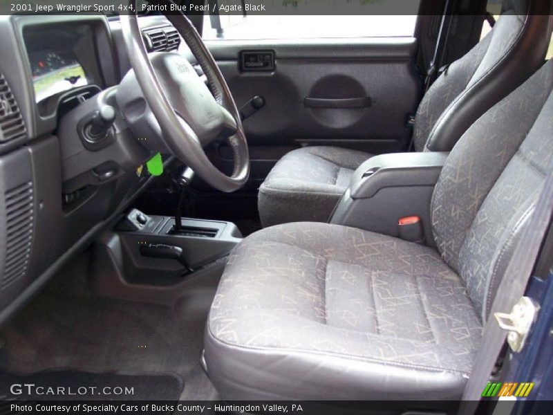 Patriot Blue Pearl / Agate Black 2001 Jeep Wrangler Sport 4x4