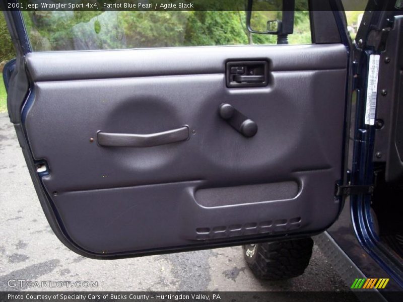 Patriot Blue Pearl / Agate Black 2001 Jeep Wrangler Sport 4x4
