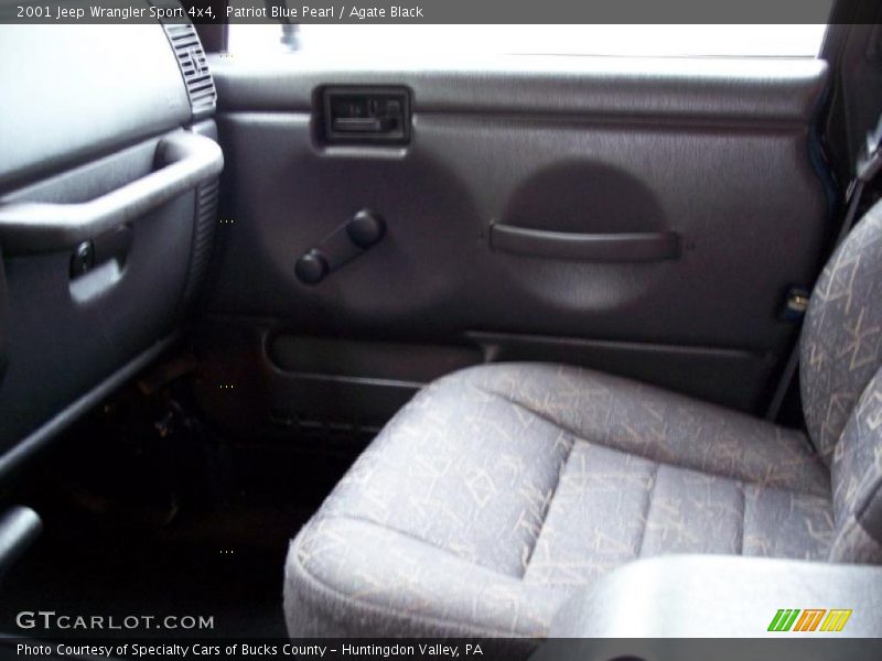 Patriot Blue Pearl / Agate Black 2001 Jeep Wrangler Sport 4x4