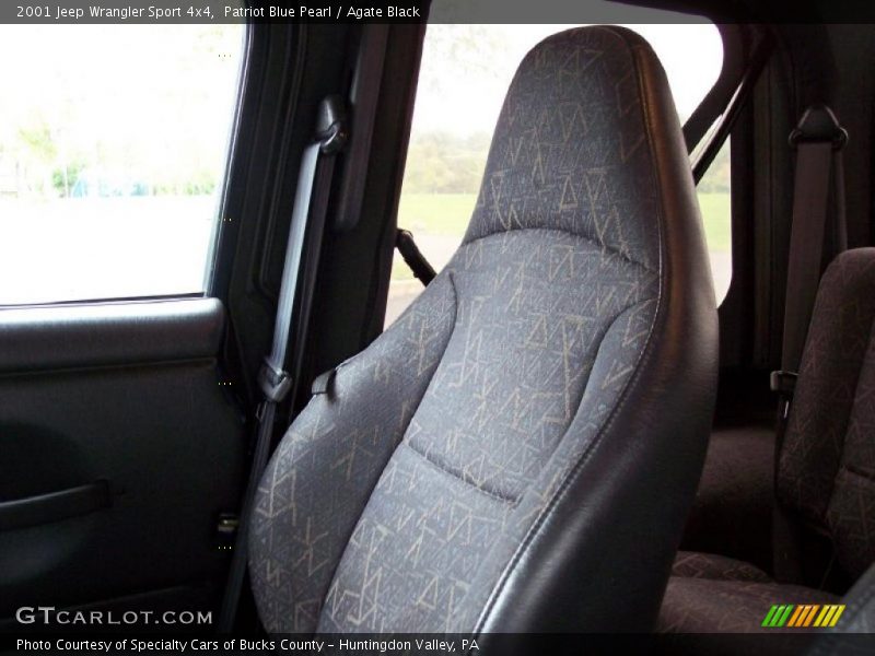 Patriot Blue Pearl / Agate Black 2001 Jeep Wrangler Sport 4x4