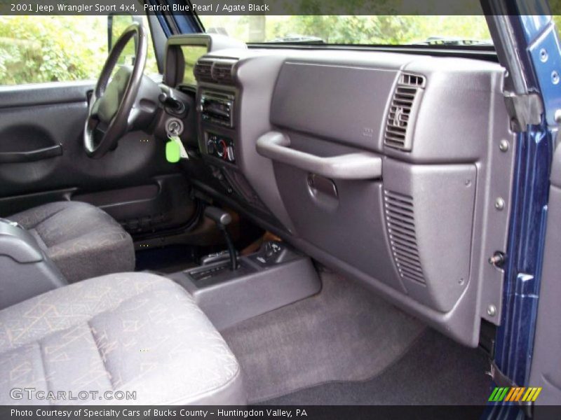Patriot Blue Pearl / Agate Black 2001 Jeep Wrangler Sport 4x4