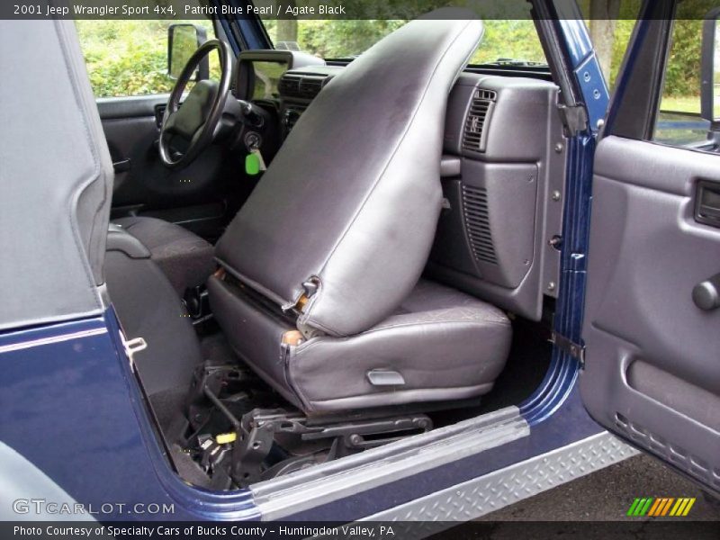 Patriot Blue Pearl / Agate Black 2001 Jeep Wrangler Sport 4x4