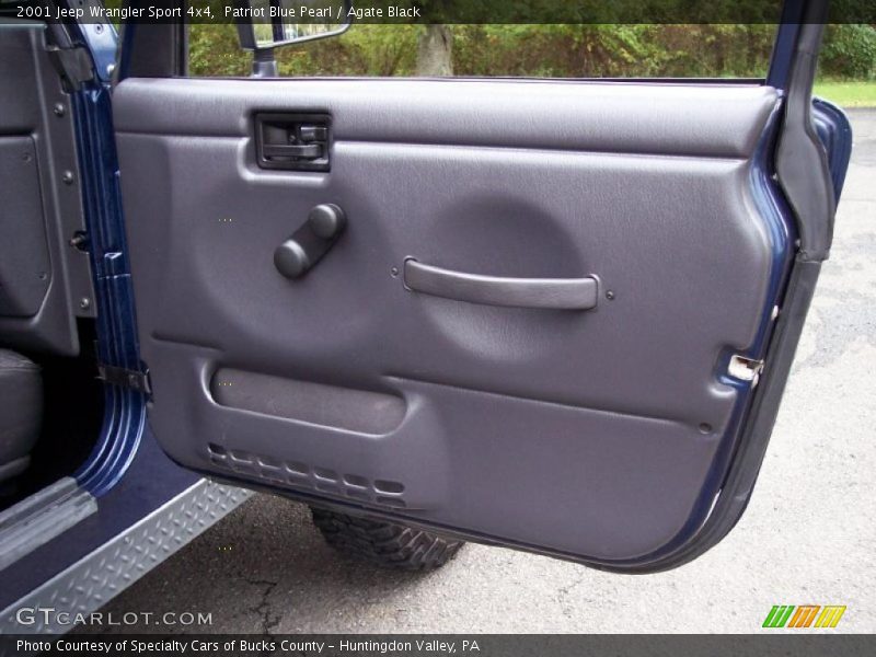 Patriot Blue Pearl / Agate Black 2001 Jeep Wrangler Sport 4x4