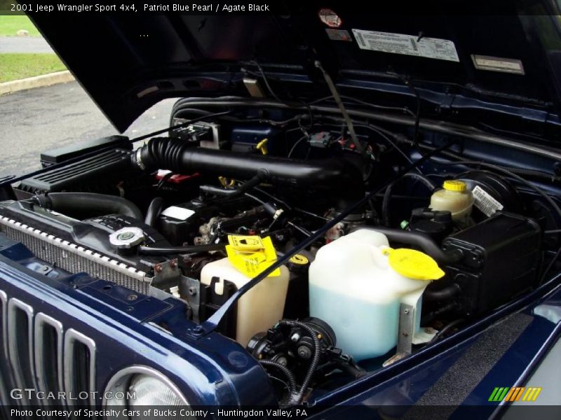 Patriot Blue Pearl / Agate Black 2001 Jeep Wrangler Sport 4x4