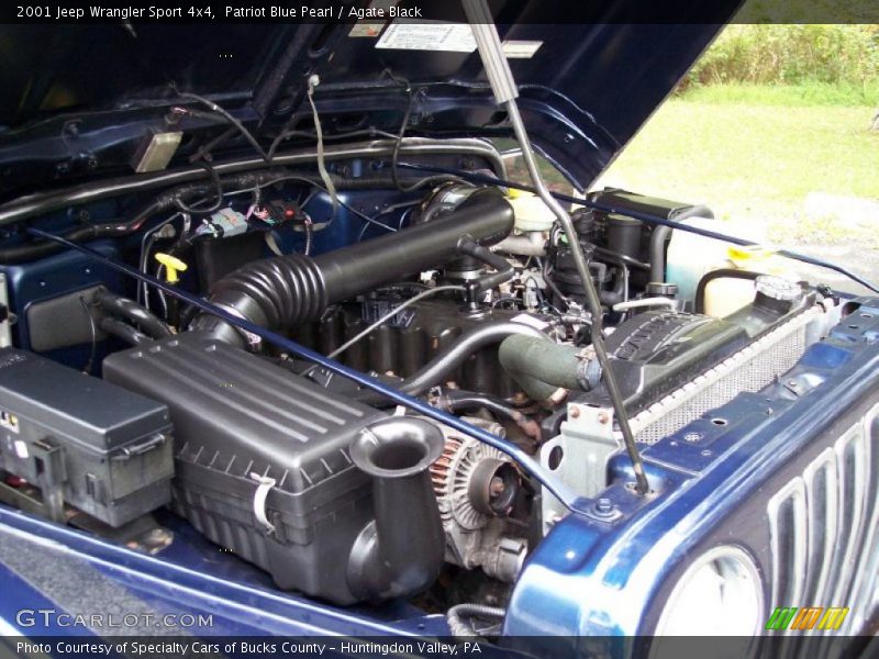 Patriot Blue Pearl / Agate Black 2001 Jeep Wrangler Sport 4x4