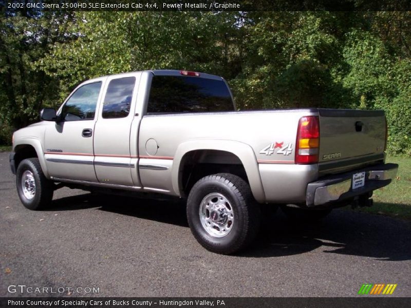 Pewter Metallic / Graphite 2002 GMC Sierra 2500HD SLE Extended Cab 4x4