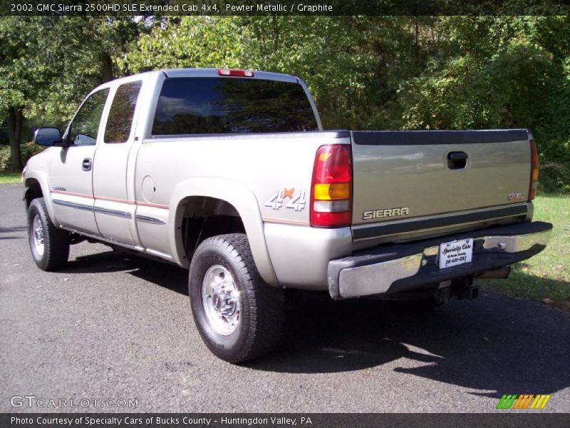 Pewter Metallic / Graphite 2002 GMC Sierra 2500HD SLE Extended Cab 4x4